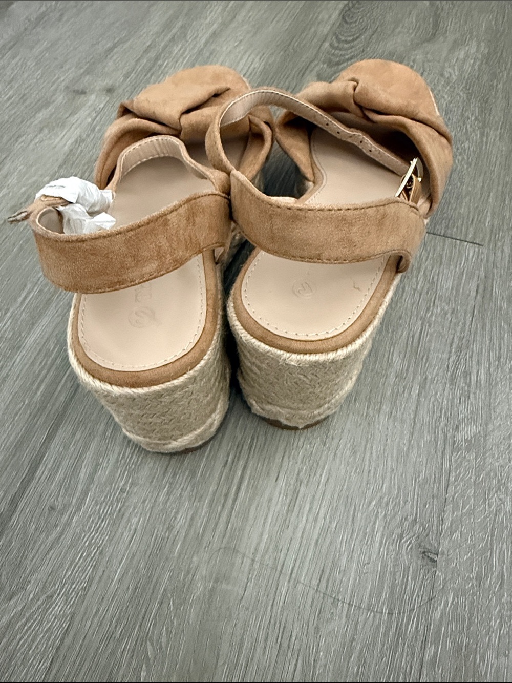 Platform Espadrille Wedge Sandals Amazon The Drop, Size 8 BRAND NEW, Tan - Picture 12 of 14